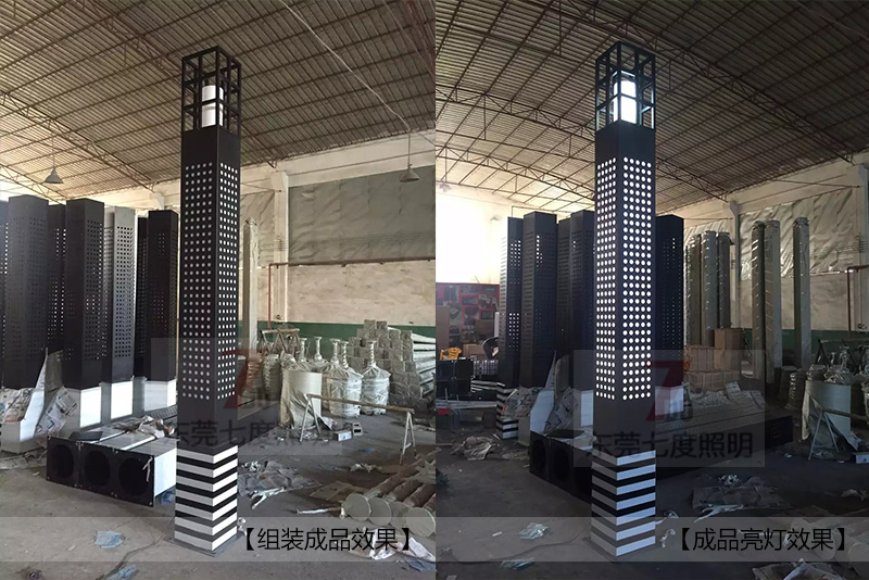 (QDJGDZ-007)商业广场镂空方形叼嘿软件免费下载柱成品效果图片