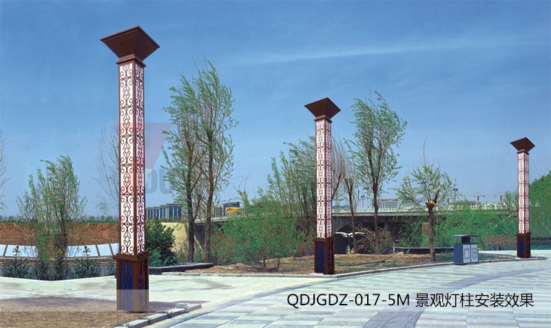 (QDJGDZ-017)3米-6米广场方形叼嘿软件免费下载立柱安装效果