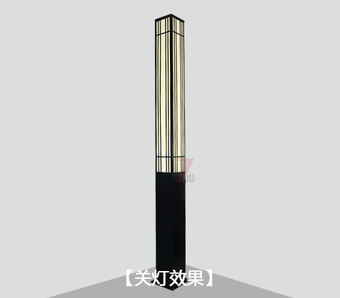 (QDJGDZ-021)现代简约方形园林叼嘿软件免费下载柱关灯效果
