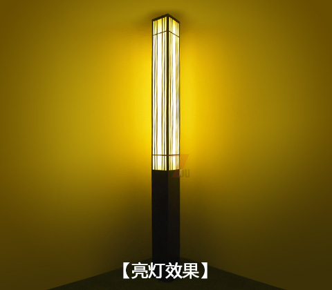 (QDJGDZ-021)现代简约方形园林叼嘿软件免费下载柱开灯效果